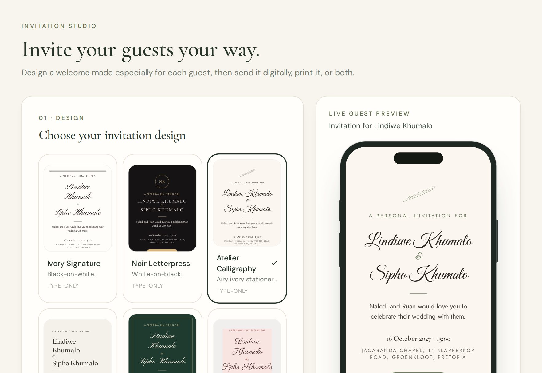 Invitations in EverWed